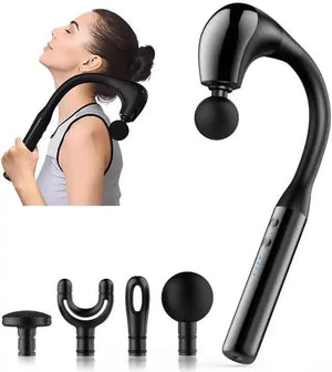 Electric Deep Tissue Massage Gun | Handheld Back & Muscle Massager | Adjustable Speed & Attachments