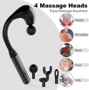Electric Deep Tissue Massage Gun | Handheld Back & Muscle Massager | Adjustable Speed & Attachments