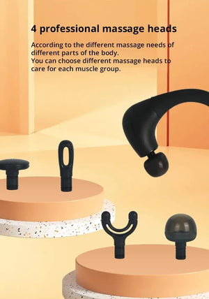 Electric Deep Tissue Massage Gun | Handheld Back & Muscle Massager | Adjustable Speed & Attachments