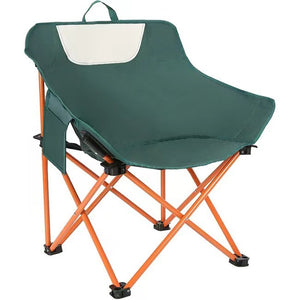 Green Outdoor Folding Camping Chair | Lightweight Portable Lounge, Beach, Fishing & Picnic Seat