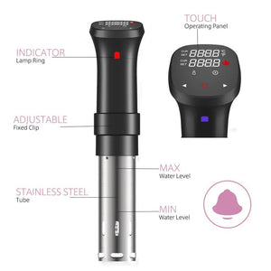 Sous Vide Precision Cooker | Low-Temperature Slow Cooker, 1100W Accurate Temperature Control, Includes Recipe for Perfect Steak