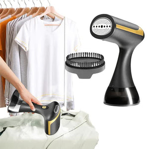 Black Handheld Garment Steamer | Portable Mini Steam Iron | Wrinkle Remover & Fabric Freshener | Travel-Friendly