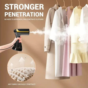 White Handheld Garment Steamer | Portable Mini Steam Iron | Wrinkle Remover & Fabric Freshener | Travel-Friendly