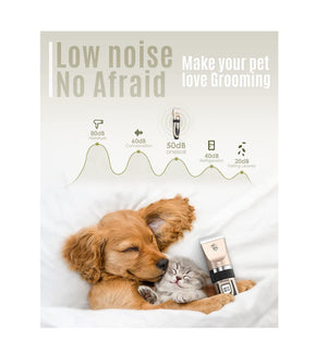 Silent Pet Hair Clipper | Electric Grooming Clippers for Dogs & Cats | Quiet Operation