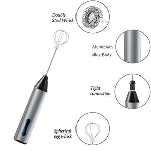 Rechargeable Electric Milk Frother | Handheld Foam Maker | Whisk for Milk, Coffee, & Baking