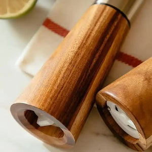 Natural Acacia Wood Pepper Grinder | Manual Multi-Purpose Spice Mill, Kitchen Seasoning Tool