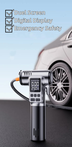 Wireless Car Air Compressor | Portable Electric Tire Inflator Pump for Cars, Bikes & Motorcycles