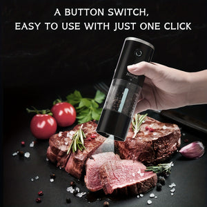 Electric Pepper Grinder | Automatic Gravity Spice Mill for Black Pepper, Sea Salt, Coffee Beans, and More