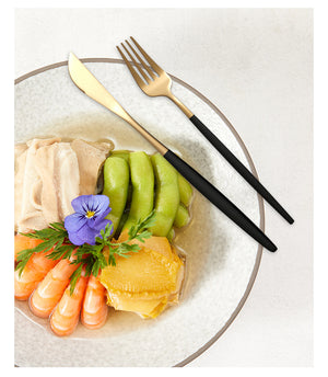 Silver Premium 24-Piece Stainless Steel Cutlery Set | Elegant Golden Steak Knife, Fork, and Spoon Set in Luxury Gift Box