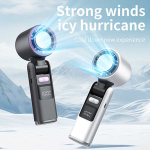 Pink Portable Handheld High-Speed Cooling Fan | Ideal for Outdoor Camping & Travel