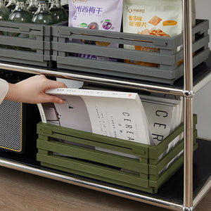 Foldable Industrial Storage Crate | Green | Portable Outdoor Collapsible Box | Home & Travel Organization