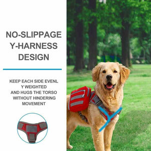 Black Dog Tactical Backpack Harness | Adjustable Fit | Outdoor Saddle Bag | Camouflage Design