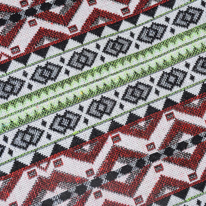 Diamond Pattern Bohemian Style Canvas Backpack | Vintage Tribal Pattern Travel Bag with Leather Straps