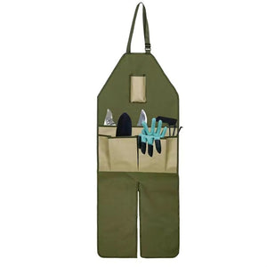 Heavy-Duty Gardening Apron | Khaki | Adjustable Straps | Multi-Pocket Design
