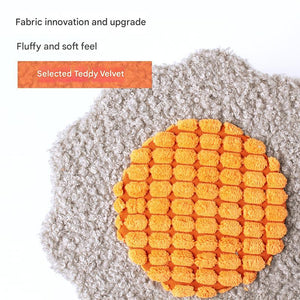 Yellow-Pink Cat Scratching Post | Interactive Design | Playful Ball Toys | Flower Pattern | 35cm Height