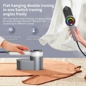 Portable Handheld Garment Steamer | Yellow | Mini Steam Iron | Compact Clothes Steaming Iron | Home & Dorm Use | Wrinkle Removal