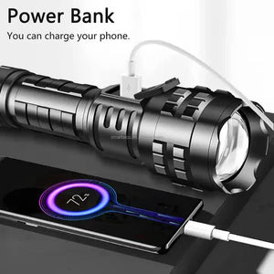 Gift Box LED Self-Defense Flashlight | Powerful Rechargeable Type-C LED Torch | Digital Display