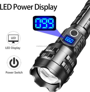Gift Box LED Self-Defense Flashlight | Powerful Rechargeable Type-C LED Torch | Digital Display