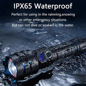Gift Box LED Self-Defense Flashlight | Powerful Rechargeable Type-C LED Torch | Digital Display