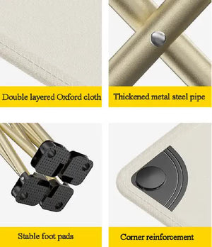 Outdoor Folding Stool | White | 33x32cm | Lightweight Portable Picnic Chair | Fishing & Camping Seat | Collapsible Bench