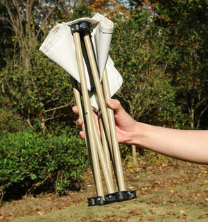 Outdoor Folding Stool | White | 33x32cm | Lightweight Portable Picnic Chair | Fishing & Camping Seat | Collapsible Bench