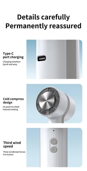 Pink Outdoor Handheld Cooling Fan | Mini Macaron Portable Desk Fan with Carabiner | Home, Travel & Hiking