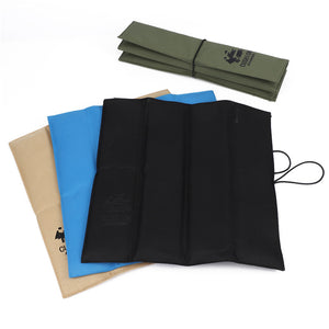 4 PCS Portable Waterproof Outdoor Picnic Mat | Beige | Moisture-Proof Thermal Seat Pad | Foldable & Lightweight Travel Cushion