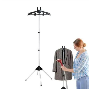 Black Adjustable Foldable Garment Steamer Stand | Independent Support for Home Use