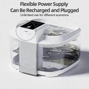 White 4.5L Rechargeable Pet Water Fountain | Automatic Circulating Water Dispenser | Large Capacity | Cats & Dogs
