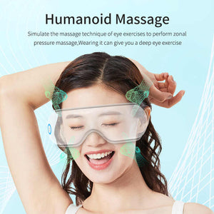 Pink Air Compression Eye Massager | Heated Eye Massager | Vibration & Bluetooth Music | Portable Eye Care Device