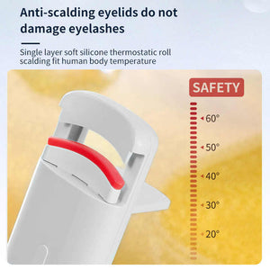 Pink Electric Heated Eyelash Curler | Portable Rechargeable Lash Curler | Long-Lasting Eyelash Curling Tool