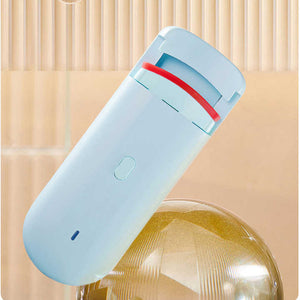 Light Blue Electric Heated Eyelash Curler | Portable Rechargeable Lash Curler | Long-Lasting Eyelash Curling Tool