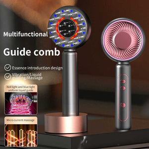 White Intelligent Scalp Massager Brush | Red Light Therapy | Hair Care & Volumizing | Essence Applicator