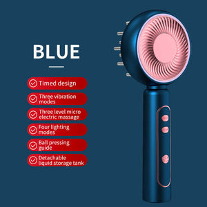 Blue Intelligent Scalp Massager Brush | Red Light Therapy | Hair Care & Volumizing | Essence Applicator
