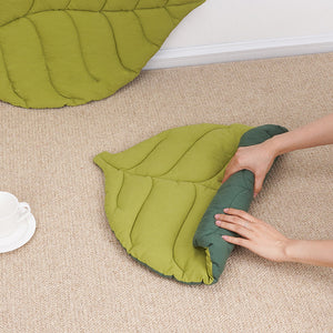 2 Pcs Green Leaf Pet Sleeping Mat | Durable Dog Floor Pad | Cat Bed | Sleeping & Playtime