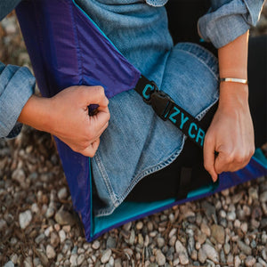 Portable Solar Camping Shower Bag | Blue | 20L Foldable Outdoor Water Storage | Temperature Display | Hiking & Travel Essential