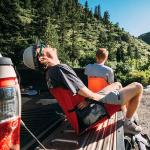 Portable Outdoor Camping Seat Pad with Backrest | Blue | Foldable & Waterproof Concert Cushion | 600D Oxford Fabric | Hiking & Picnics