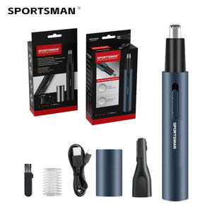 Dark Blue Electric Nose Hair Trimmer | Sideburn Cutter | Portable USB Rechargeable Grooming Kit