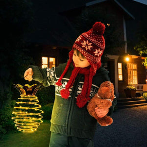 2 Pcs 60 LED Solar Pineapple Lantern | Outdoor LED Decorative Hanging Light | Waterproof Iron Art | Solar-Powered Garden String Light