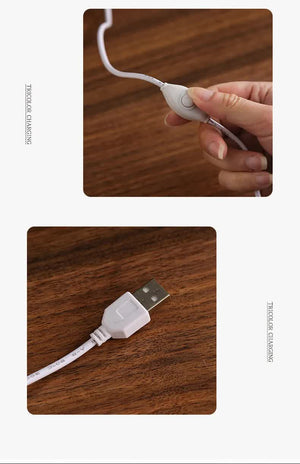 Colorful Glass Mountain Ambient Night Light | USB Rechargeable | Touch Control with Adjustable 3-Color Light