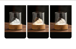 Colorful Glass Mountain Ambient Night Light | USB Rechargeable | Touch Control with Adjustable 3-Color Light
