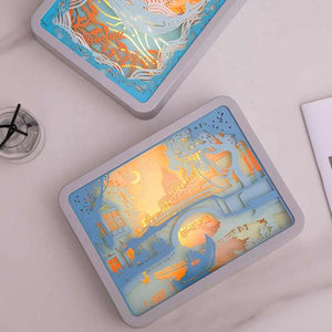 Little Monsters 3D Paper Carving Night Light | USB/Battery Powered | Creative Bedside Atmosphere Lamp