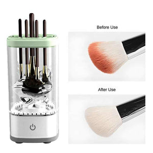 White Electric Makeup Brush Cleaner and Dryer | USB Automatic Cleaning Device | UV Sterilization | Fast Drying