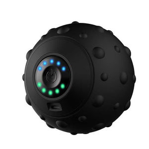 Black Vibrating Massage Ball | Deep Tissue Muscle Relaxation & Recovery | Portable Electric Massager | USB Rechargeable