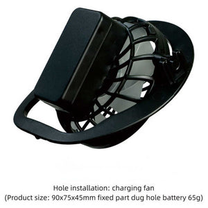 Khaki Solar-Powered Cooling Wide Brim Hat | USB Rechargeable | Dual Fan Fisherman Cap | UPF50+ | Quick-Dry