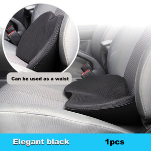 Black Mini Car Seat Cushion | Memory Foam | Comfortable Height-Boost | All-Season | Driver Seat Pad