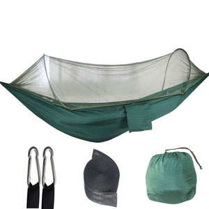 Automatic Pop-Up Mosquito Net Hammock | Turquoise | 200kg Load Capacity | Lightweight Outdoor Camping Gear | Quick Setup & Durable Design