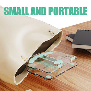 White Acrylic Foldable Tablet & Phone Stand | 360° Rotation | Anti-Slip | Portable Device Holder