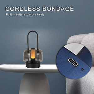 Black LED Lantern | Touch Control | Portable & Rechargeable | Adjustable Brightness | USB Charging