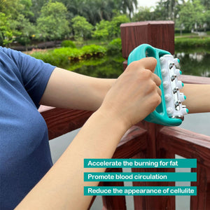 Handheld Roller Massager | Yellow | 2-Pack | 5-Row Manual Acupressure Tool